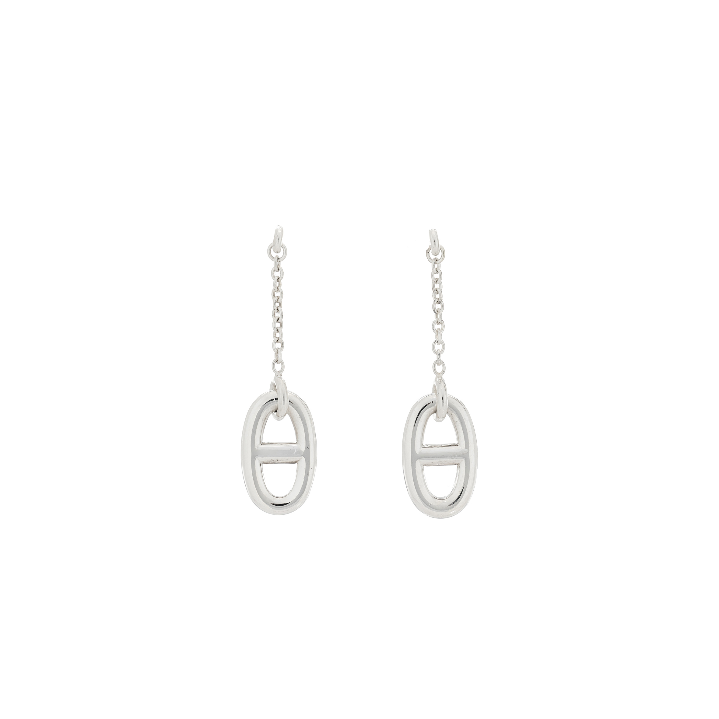 H**mes sterling silver farandole drop earrings